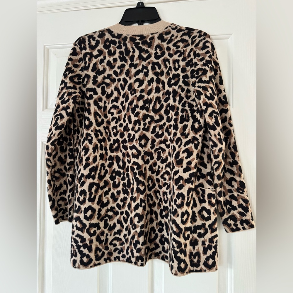J. Crew Textured Knit Cardigan in Brown and Cream XXS - Picture 2 of 3